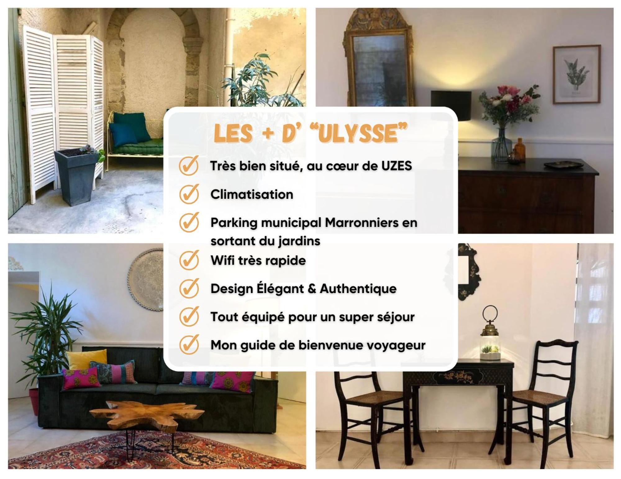 Ulysse, Appartement Spacieux Au Centre Historique D'Uzes En Rez-De-Chaussee Avec Exterieur, Proche Parking Des Marroniers ภายนอก รูปภาพ
